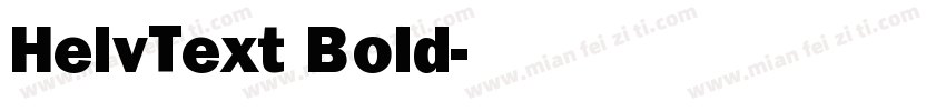 HelvText Bold字体转换